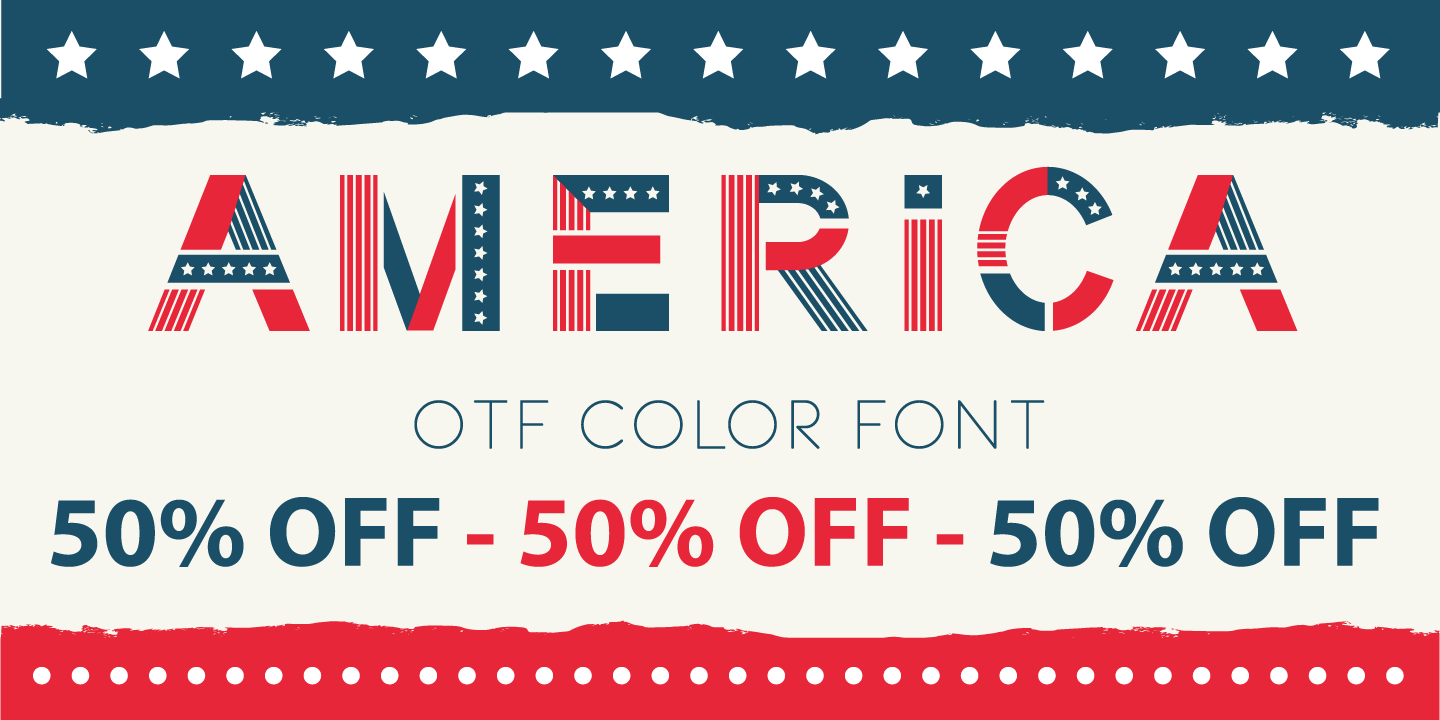 Beispiel einer America Regular-Schriftart